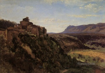 谷を望むパピーニョの建物 外光ロマン主義 ジャン・バティスト・カミーユ・コロー Oil Paintings